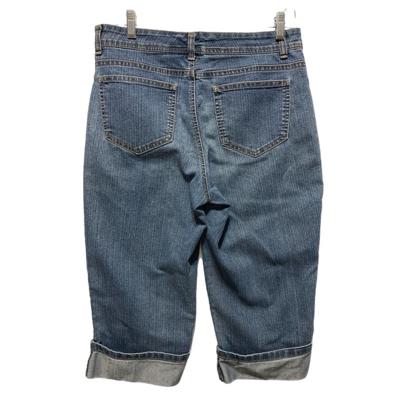 Croft & Barrow Natural Fit Cuffed Denim Crop/Capri size 10 13022 - Picture 2 of 8